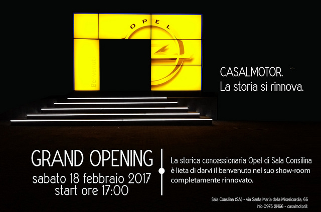Sala Consilina: il 18 febbraio Opel Casalmotor inaugura lo ... - ondanews (Comunicati Stampa)