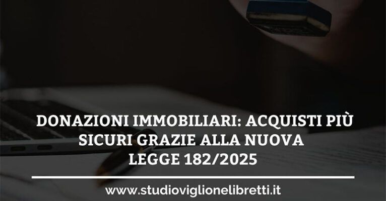 DONAZIONI IMMOBILIARI L 182 FB