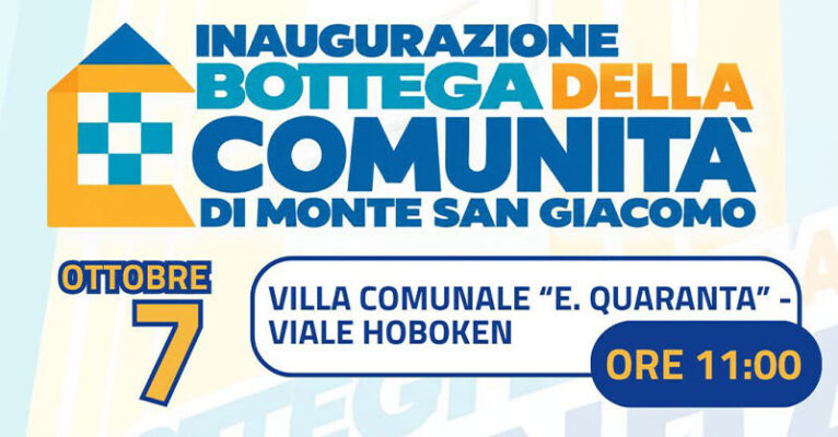 INAUGURAZIONE BOTTEGA DELLA COMUNITà MONTE SAN GIACOMO FB